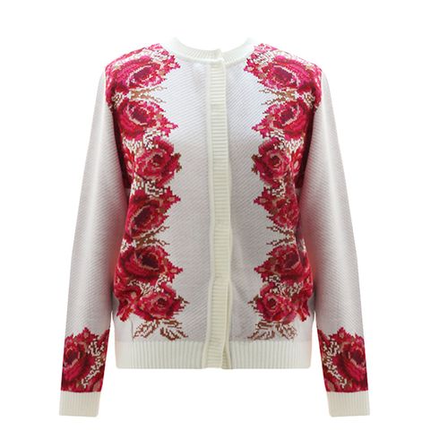 Casaqueto feminino em jacard de tricot jasmine